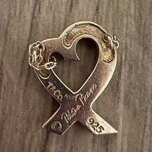 Tiffany & Co 925 Sterling Silver Paloma Picasso Heart Pendant - Needs New Chain